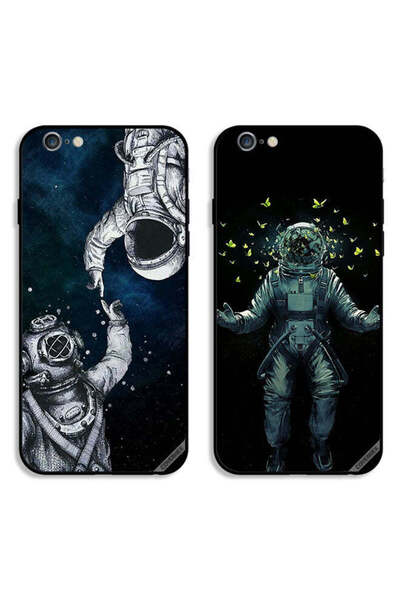 Covernex حافظتان واقيتان لهاتف Apple iPhone 6/6s بتصميم رواد فضاء وفراشة