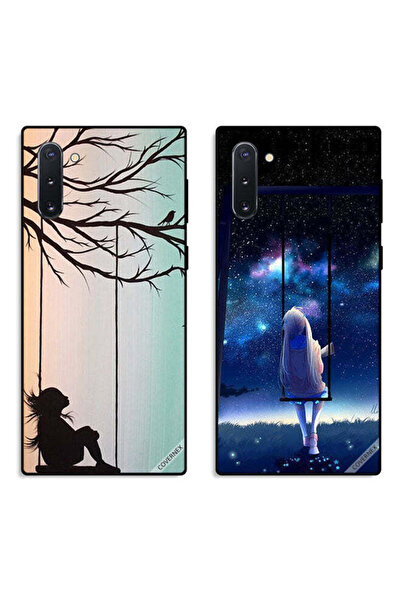 Covernex حافظتان لهاتف سامسونج جالكسي نوت 10، أغطية حماية، رسمة فنية لفتاة صغ...