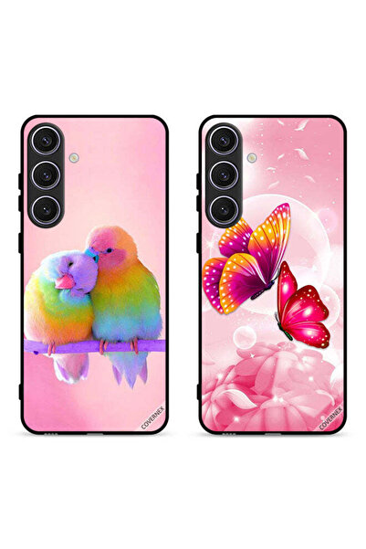 Covernex حافظتان لهاتف سامسونج جالاكسي S25 5G بأغطية حماية طيور لطيفة وفراشات...