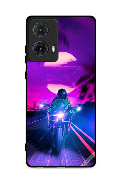 Covernex غطاء حماية لهاتف موتورولا موتو جي 85 5G، خلفية رجل على دراجة