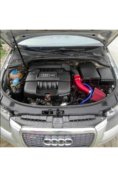 carlone Audi A3 1.6 Benzinli Krom Borulu Spor Açık Hava Filtre Seti -Boru Çap...