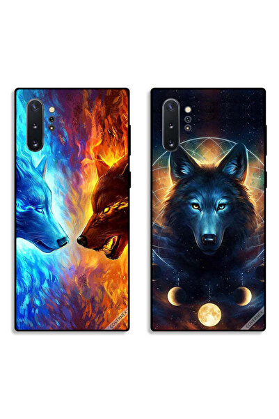 Covernex حافظتان لهاتف سامسونج جالكسي نوت 10 بلس - غطاءان واقيان بتصميم الذئب...