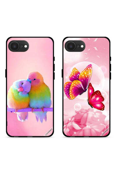 Covernex حافظتان لهاتف Apple iPhone 16e بأغطية واقية برسومات طيور لطيفة وفراش...