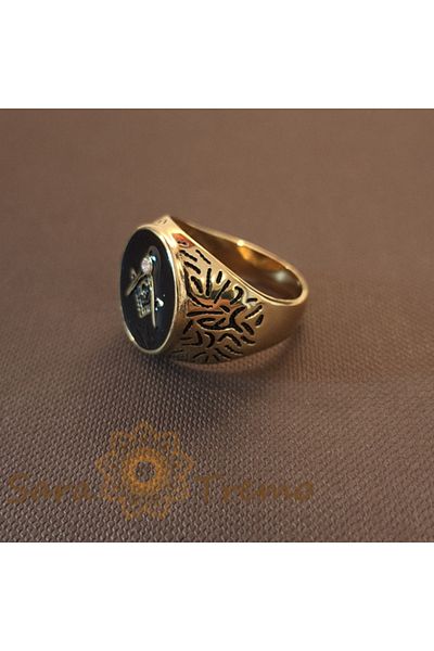 saratremo Masonic Ring, Width 1.8 cm – Imposing Elegance and Deep Symbolism
