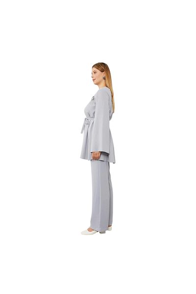 Levidor Double Suit with Embroidery Detail