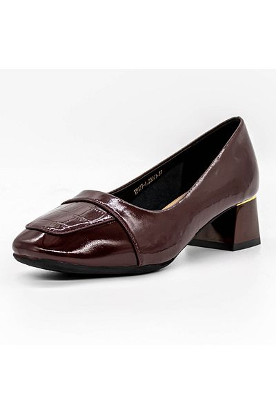 FORMAZIONE Thick Heel Shoes TP377-1 Burgundy |