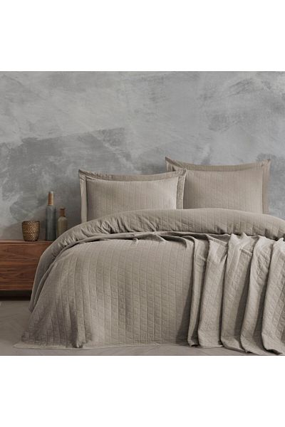 Şaheser Cotton duvet cover + 2 pillowcases 240x260cm, Saheser Home, Orella Beige