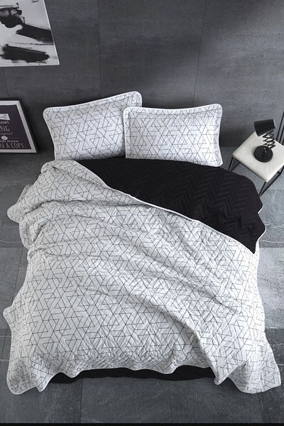 Pucioasa Quilted duvet set + 2 pillowcases, 100% cotton, Monza V2