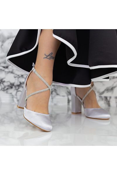 mei Thick Heel Shoes 2YXD39 Grey