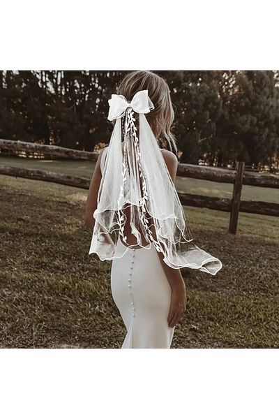 Store Bridal Accessory Veil Buckle – Bow & Pearl Embroidered