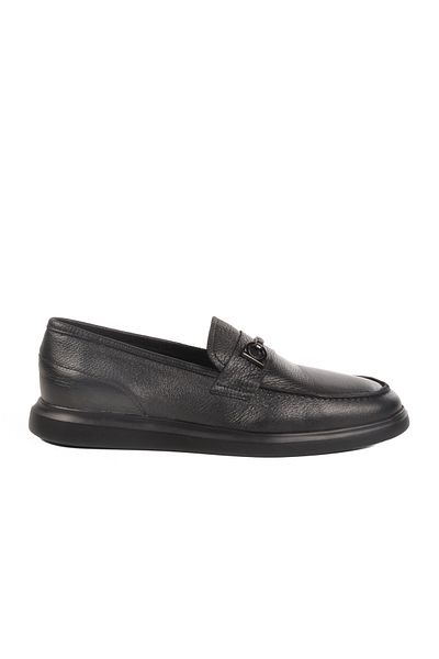 MARCOMEN Black Black Genuine Leather Men's Sneaker