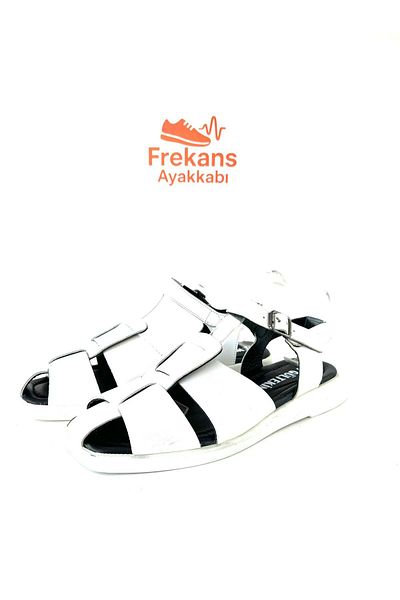 NEWGÜLTEKİN Genuine Leather Leather Lightweight Comfortable Full Summer Sandals