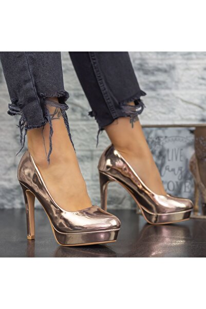 mei Обувки с тънък ток и платформа 2YXD32 цвят шампанско