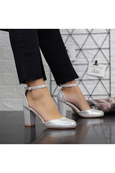 mei Обувки с дебел ток 2YXD50A Сребърни |