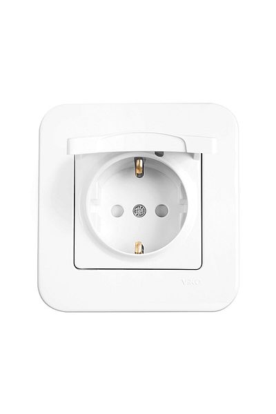PANASONIC Schuko Socket with Child Protection Cover Rollina White