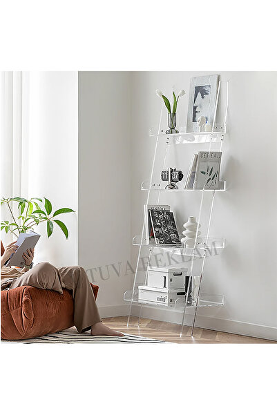 TUVA REKLAM Tuva Şeffaf Akrilik Pleksi Yeni Lüks Modern Elit Merdiven Kitaplı...