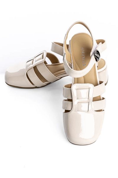 advancer Chunky Heel Shoes 21161 Cream |