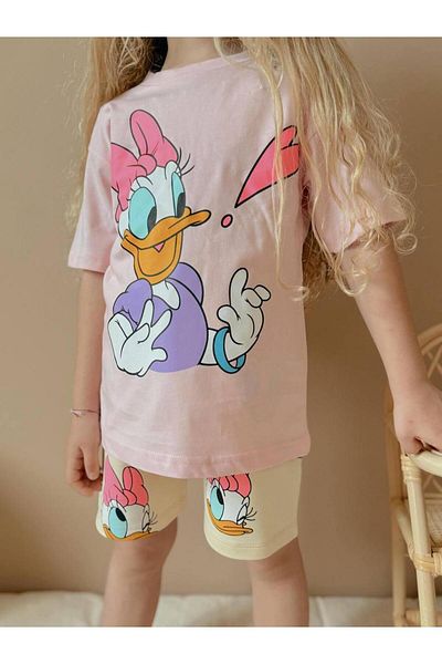 YİGİT BUTİK Yigit Butik Printed Girls Set with Shorts