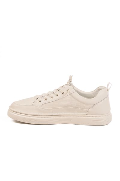 MARCOMEN White Genuine Leather Men's Casual Shoes
