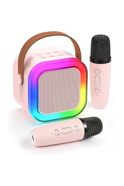 OEM Portable Speaker Set with 2 Microphones, Wireless, Bluetooth V5.3, Karaoke, Voice Modules, Kids & Ad