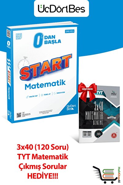 Üç Dört Beş Yayıncılık HEDİYELİ Sıfır'dan Start Matemetik Soru Bankası