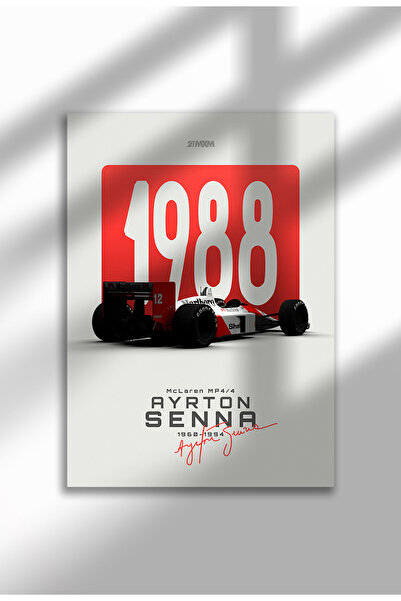 21mxm Ayrton Senna McLaren, Legendă Formula 1, Pictură poster F1, Artă murală...