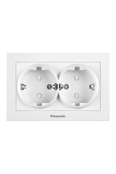 Viko by Panasonic Double Schuko Socket with Child Protection - Clean Type