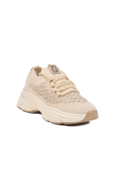 Voyager Cream Knitwear Knitted Anatomical Women's Sneaker