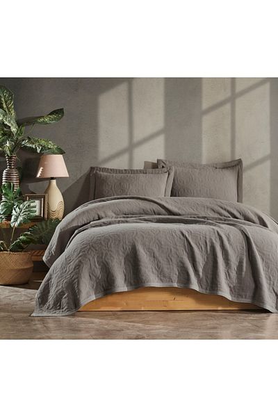 Şaheser Duvet cover set + 2 jacquard pillowcases, 240x260cm, Lucette Mink