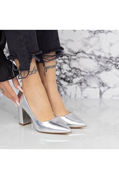 mei Παπούτσια με χοντρό τακούνι 2YZ6 Ασημί