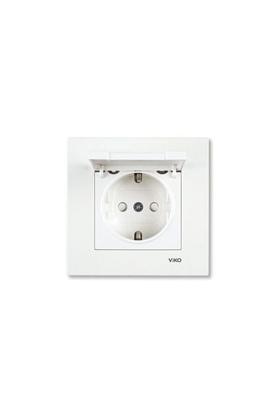 Viko by Panasonic Schuko Socket with Cap, VIKO Karre White