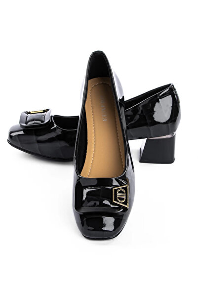 advancer Pantofi cu Toc Gros 0059-16 Negru |