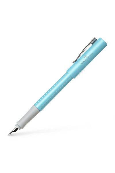 OEM Faber Castell Grip 2011 Fountain Pen, Pearl Turquoise, F Nib, Ergonomic Grip, Refillable