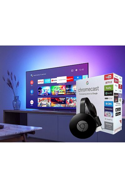 DAR Chromecast smart TV Stick 4K UHD cu Wi-Fi / HDMI