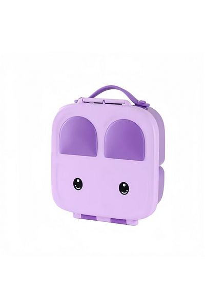 OASISWJ Children's Food Bowl Lunch Boxes Set Portable Tableware-Purple