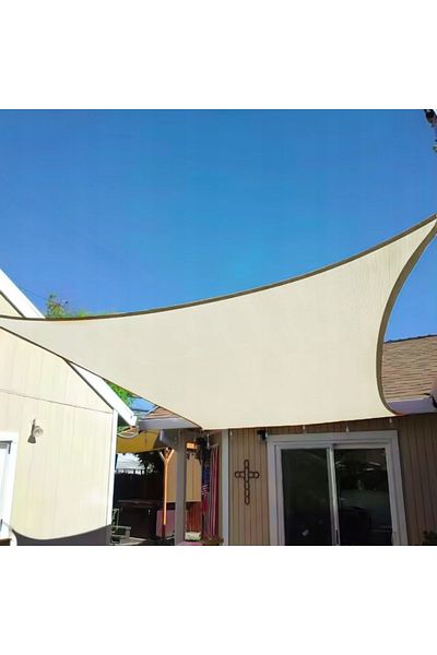 SERSIMO Prelata solara dreptunghiulara 200x300 cm, impermeabila, protectie UV, poliester 180g/mp, bej