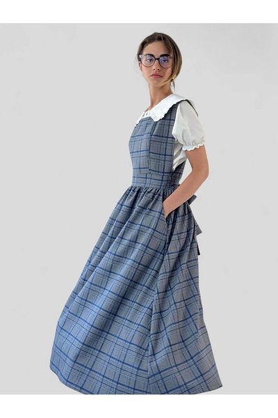 Retrobird Mandy Long Midi Μήκος Gilet Φόρεμα Γυναικείο Καπνιστό