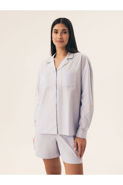 Henderson Elegant & stylish women's pajama with swodish cut & striped pattern & sensual & casual | Nanda