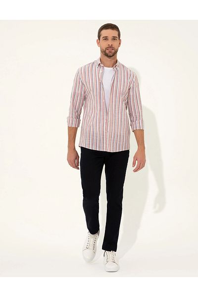 Pierre Cardin Men's Slim Fit Long Sleeve Shirt 100% Cotton