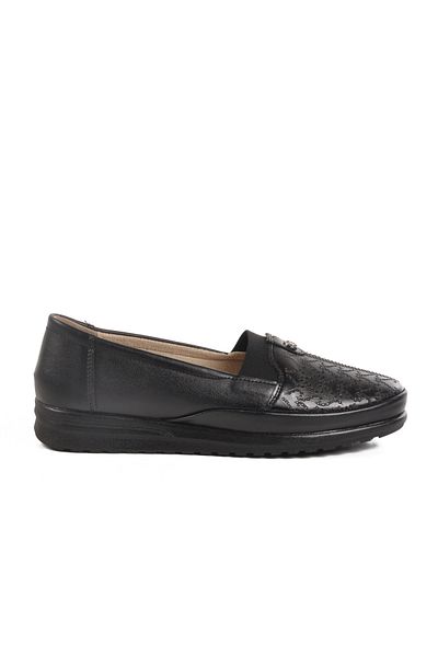 Aspor Black Gel Sole Anatomical Women's Casual Shoes