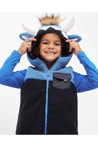 WeeDo FunWear VESTA WILD THING FLEECE BLUE REVERSIBILA