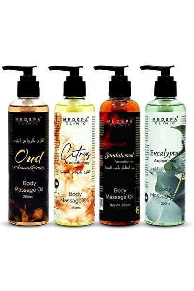 MEDSPACLINIC زيت تدليك الجسم العطري برائحة خشب الصندل والحمضيات والعود والأوك...