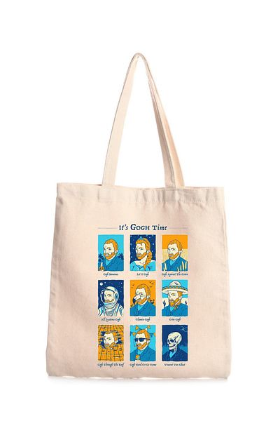 GİFTORA Van Gogh Printed Canvas Bag