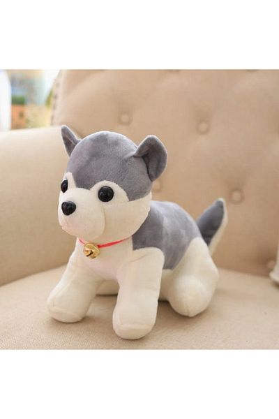 rexa Soft Husky Stuffed Puppy – 22 x 18 x 34 cm, Cuddly Dog Plush Toy for Kids & Animal Lovers
