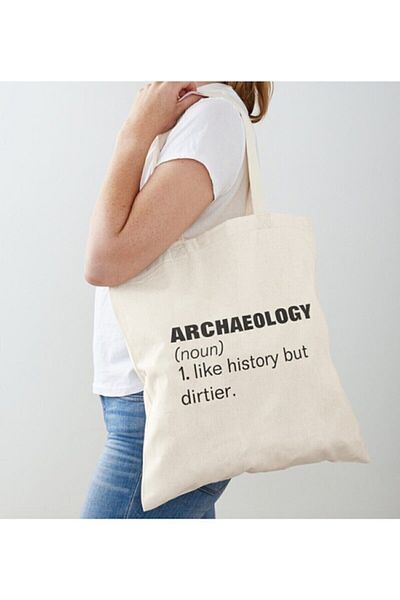 GİFTORA Archeology Design Printed Raw Cloth Shoulder Bag