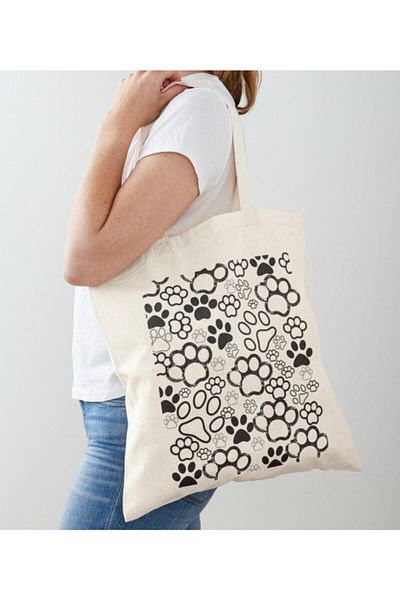 GİFTORA Raw Cloth Shoulder with Paws Show Design