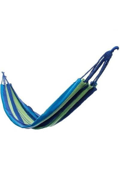 OEM Hamac de gradina, maxim 150 kg, albastru/verde, 200 x 100 cm