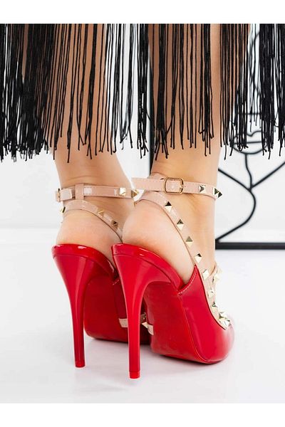 Mulanka Stiletto Shoes B-5 Red |