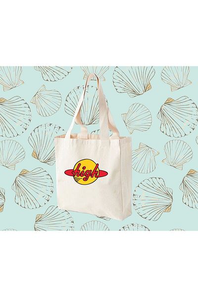 GİFTORA High Printed Gusseted Canvas Bag