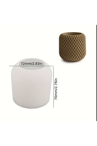 Elif Hobi Epoxy Silicone Mesh Pattern Flower Pot Silicone Mold